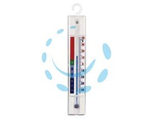 TERMOMETRO IN PLASTICA PER FRIGORIFERO E CONGELATORE - cm.15,5x2,6x0,9 - Marca MOLLETHERM - Cod: 388528