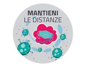 BOLLO ADESIVO CALPESTABILE MANTIENI LE DISTANZE CM.30X30  - Marca  - Cod: 389136