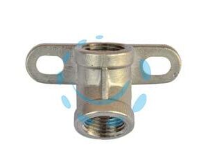 SUPPORTO A PARETE INOX PER ABBEVERATOIO A SUCCHIOTTO PER SUINI - angolo 45° filetto 1/2" - Marca  - Cod: 399739