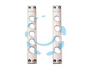 CONTROPIASTRE PER SERRATURE PORTE BLINDATE 94240F - interasse mm.28, mm.30x206x3 (94240F028) - Marca MOTTURA - Cod: 402194