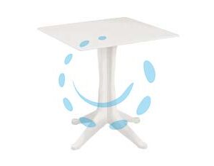 TAVOLO DA GIARDINO "PONENTE" BIANCO CM.70X70 - cm.70x70x71,7h. - peso kg.7,7 - Marca  - Cod: 403337