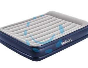 MATERASSO GONFIABILE "AIRBED TRITECH BICOLOR" FLOCCATO MATRIMONIALE - cm.203x152x46 - (art.67630) - Marca BESTWAY - Cod: 404686