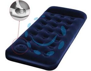 MATERASSO GONFIABILE FLOCCATO SINGOLO E POMPA INCORPORATA - cm.185x76x28h. - (art.67223) - Marca BESTWAY - Cod: 404723