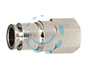 RACCORDO DRITTO CON INNESTO AUTOMATICO E FILETTATO FEMMINA CILINDRICA - attacco cilindrico 1/4"F ø mm.8 art.50/A F - Marca ANI - Cod: 416573