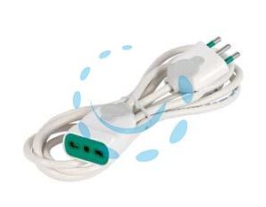 PROLUNGA ELETTRICA LINEARE BIPASSO BIANCA - mt.3 - 3 x mmq.1 - Marca FANTON - Cod: 418058