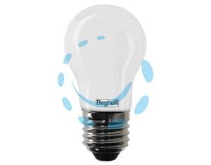 LAMPADA LED SFERA TUTTOVETRO E27 - 6w - 3000°K calda - 600 lm - 45x73h - Marca BEGHELLI - Cod: 420990