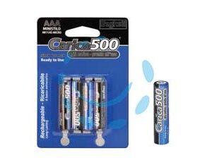 PILA MINISTILO CARICA500 (AAA) - 1,2v 800 mAh blister da 4 pezzi - Marca BEGHELLI - Cod: 421652