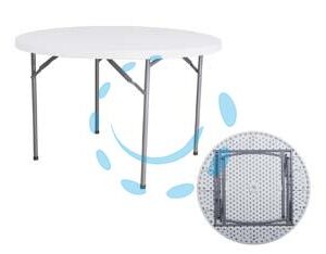 TAVOLO TONDO PIEGHEVOLE IN HDPE Ø CM.122X74H.  - Marca VETTE - Cod: 428415