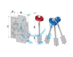 CUORE DI RICAMBIO DOPPIA MAPPA PER PORTE BLINDATE 25S - DX (25SXDZBXXXXXS56) - Marca SECUREMME - Cod: 430463