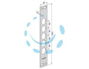 CONTROPIASTRA P/SERRATURE PORTE BLINDATE IN ACCIAIO INOX INT.28 CP2500 - (CP2500XAI28) - Marca SECUREMME - Cod: 430487