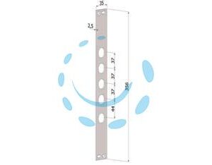 CONTROPIASTRA P/SERRATURE PORTE BLINDATE IN ACCIAIO INOX INT.37 CP2530 - (CP2530XAI37) - Marca SECUREMME - Cod: 430517