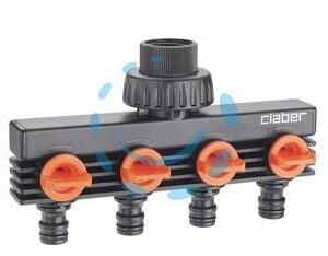 PRESA A 4 VIE CON RUBINETTI DI REGOLAZIONE - sfuso 8580 - Marca CLABER - Cod: 435628