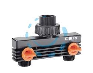 PRESA A 2 VIE M 3/4” CON RUBINETTI DI REGOLAZIONE - sfuso 8590 - Marca CLABER - Cod: 435680