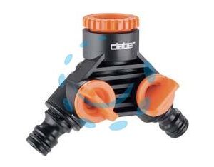 PRESA A 2 VIE CON RUBINETTI DI REGOLAZIONE - sfuso 8598 - Marca CLABER - Cod: 435741