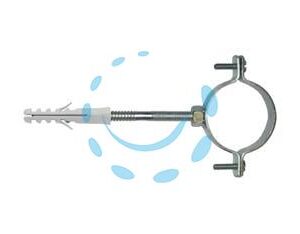 COLLARE PER TUBO CON VITE E TASSELLO E/CL - 3/8" - Marca ELEMATIC - Cod: 442220