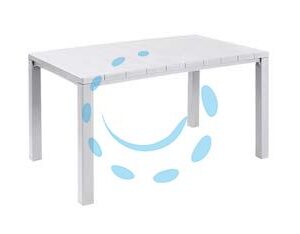 TAVOLO DA GIARDINO "JULIE" WOODLOOK BIANCO CM.147x90x75H - cm.147x90x75h - Marca KETER - Cod: 444637