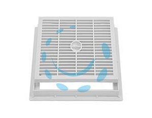 CHIUSINO GRIGLIATO CON TELAIO PER POZZETTO - cm.20x20 - Marca - Cod: 445023