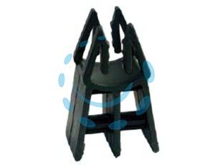 DISTANZIATORE A TORRE DUE FORCHE PER CASSERO - mm.20h. - tondino min. ø mm.5 e max ø mm.10 - Marca - Cod: 446754