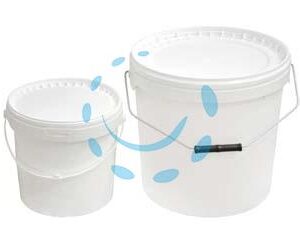 SECCHIO IN PLASTICA ANONIMO CON COPERCHIO BIANCO - lt.6 - manico in polipropilene - Marca - Cod: 452267