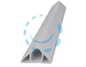 SMUSSO PVC PER PILASTRI - mm.20x2x10h. barra mt.2 - grigio - Marca  - Cod: 453103