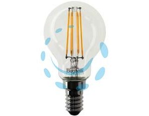 LAMPADA FILO LED SFERA ZAFIRO E14 - 4w - 2700°K calda - 470 lm - 45x84h - Marca BEGHELLI - Cod: 454957