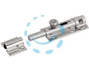 CATENACCIO PORTALUCCHETTO INOX LEGGERO ASTA TONDA ART.248IN - mm.100x36 - Marca ALDEGHI - Cod: 455794