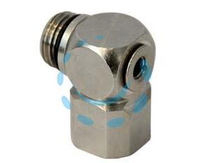 RACCORDO "L" GIREVOLE FILETTATO MASCHIO FEMMINA - attacco girevole 1/4"M 1/4"F art.50/C - Marca ANI - Cod: 456340