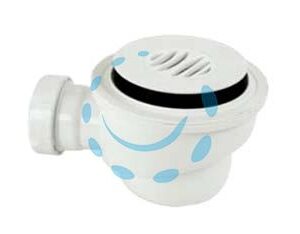 PILETTA SIFONATA PER PIATTO DOCCIA CON PIATTELLO GRIGLIATO BIANCO - 1"-1/2 - foro piatto doccia ø mm.50 - Marca  - Cod: 457705
