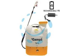 POMPA A ZAINO A BATTERIA PIOMBO 12V LT.16 - cm.38x18,5x52h. - Marca IL CAMPO - Cod: 457736