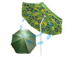 OMBRELLONE DA SPIAGGIA IN POLIESTERE DOPPIO VERDE CM.200 - ø cm.200 - Marca VETTE - Cod: 458085