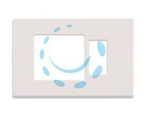 PLACCA COMBINATA FORO SCHUKO QUADRO + 1 POSTO "VENUS" - mm.115x80h. - (1869.B) - Marca MARLANVIL - Cod: 458436
