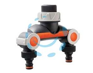PRESA RUBINETTO A 2 VIE CON REGOLATORE-MODERATORE - ø 3/4" mm.20x27 - sfuso c/cartellino - 80043073 - Marca GF - Cod: 460989