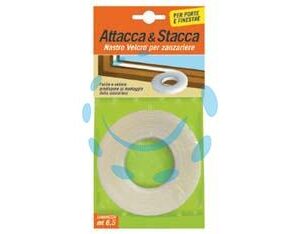 NASTRO VELCRO BIADESIVO PER ZANZARIERE MT.6,5 - Marca SANGIORGIO - Cod: 463218
