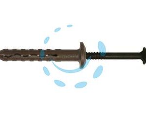 TASSELLO PREMONTATO IN NYLON BORDO PIATTO CON VITE ZINCATA NERA TBB - ø mm.6x40 vite ø mm.3,8x45 spess.fissaggio mm.10 - Marca FRIULSIDER - Cod: 467780