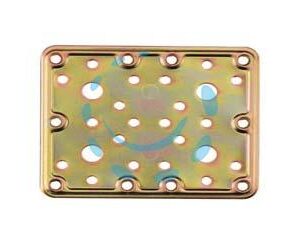 PIASTRA DI GIUNZIONE PESANTE DRITTA LARGHEZZA MM.100 ART.776 - mm. 80x100 - spessore mm.2,2 - Marca ALDEGHI - Cod: 471688