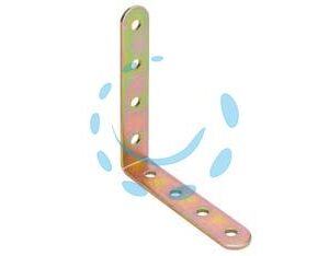 LASTRINA AD ANGOLO A 90° FORATA ART.779 - mm.50x50x20 - spessore mm.2,5 - Marca ALDEGHI - Cod: 471794