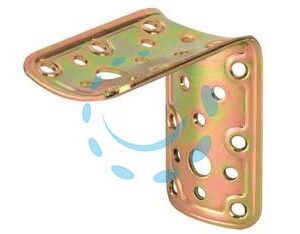 PIASTRA DI GIUNZIONE A 90° PER PALO TONDO Ø MM.80 ART.904 - mm.80x80x50 - spessore mm.2,2 - Marca ALDEGHI - Cod: 472418