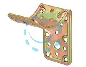 PIASTRA DI GIUNZIONE A 90° PER INCROCIO PIANO CON TONDO ØMM.80 ART.912 - mm.80x80 - spessore mm.2,2 - Marca ALDEGHI - Cod: 472449