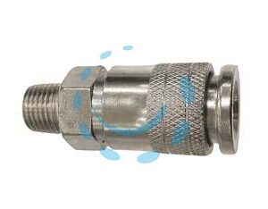 RUBINETTO RAPIDO PROFILO GERMANIA FILETTATO MASCHIO 1/4" P/COMPRESSORE  - Marca EXCEL - Cod: 459600