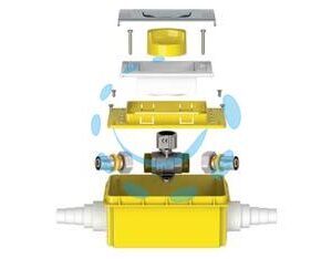 VALVOLA A SFERA DA INCASSO GAS-BOX A PRESSARE - codoli ø mm.16 - Marca FIV - Cod: 304924